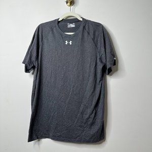 Under Armour Grey Short Sleeve Loose Fit HeatGear Shirt Men's Large